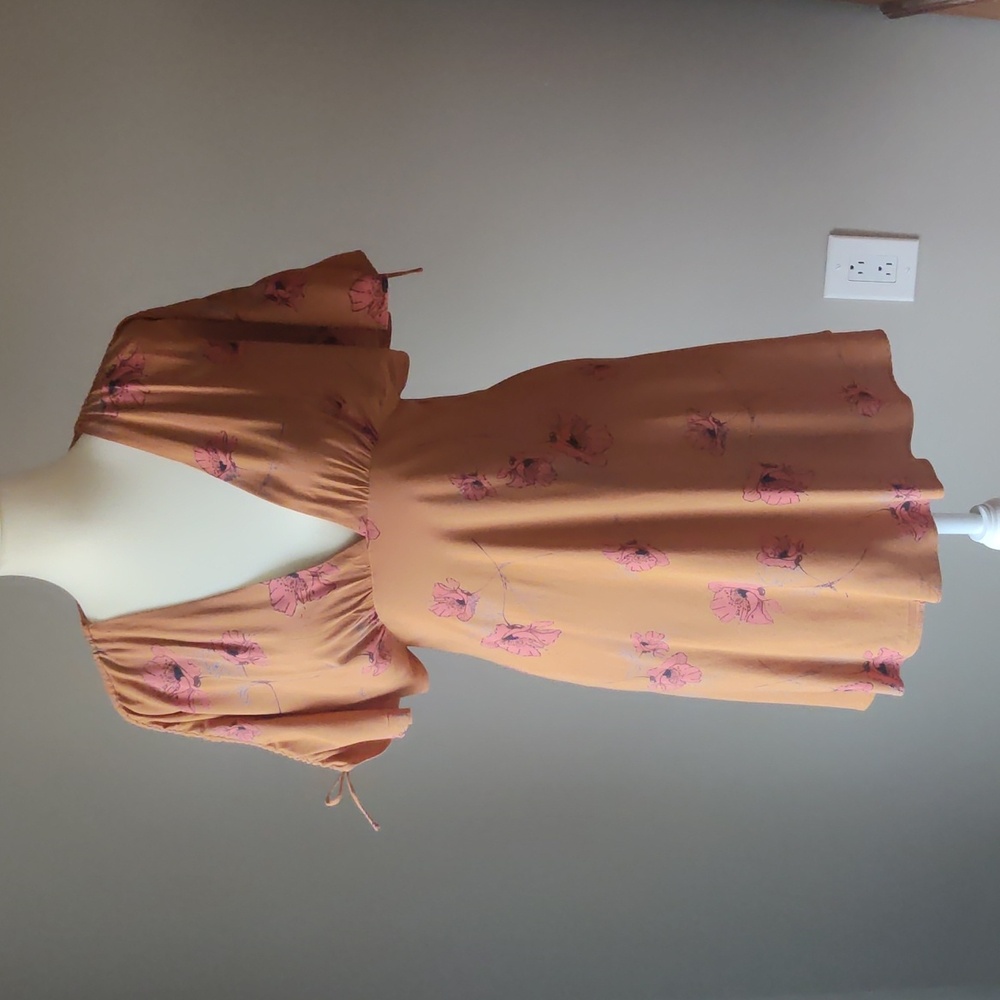 Free People "Melanie" Floral Print Mini Dress Size 4 - Picture 2 of 14